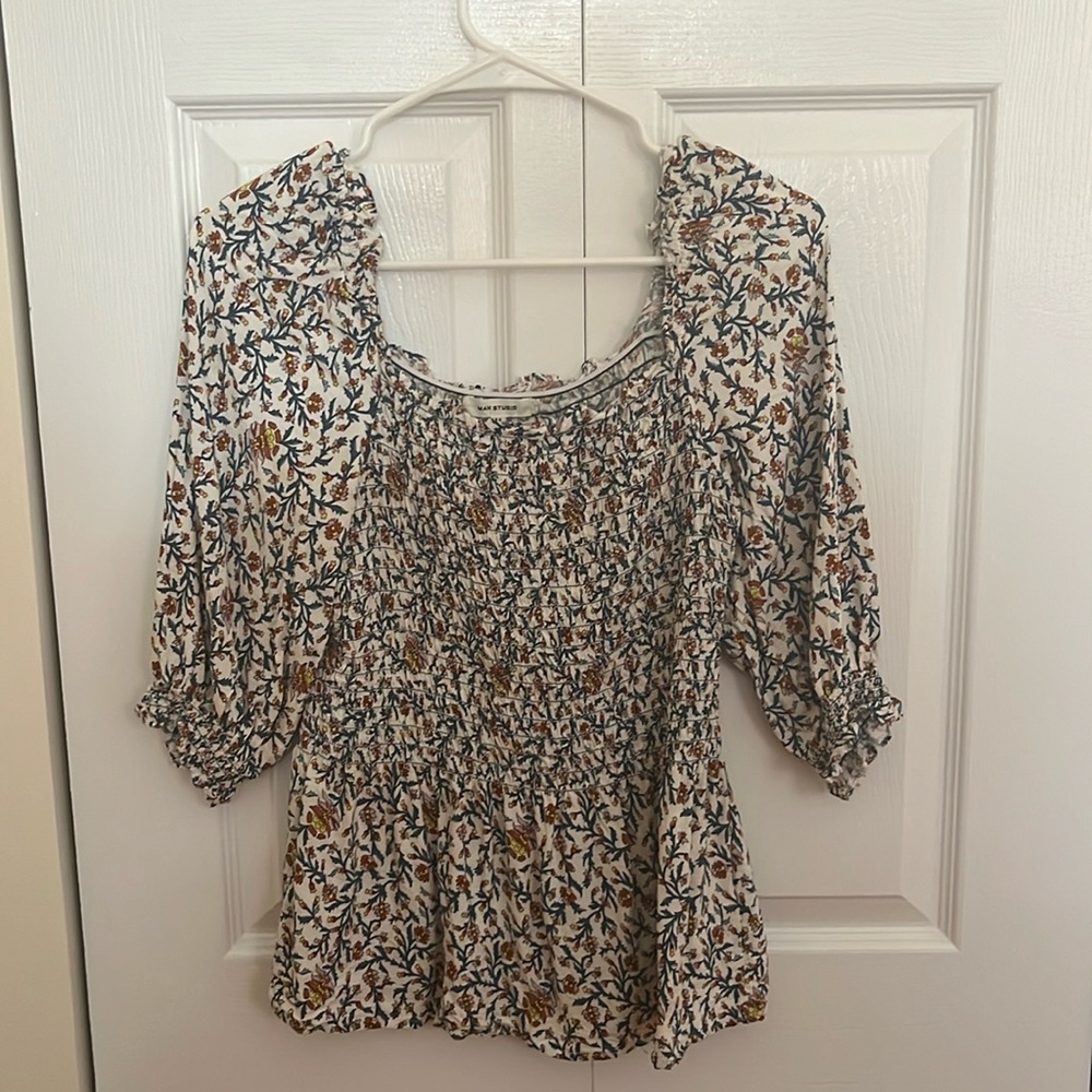 Max Studio floral blouse